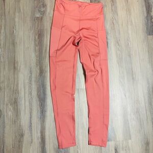 Aeropostale peach colored athletic leggings with pockets size small